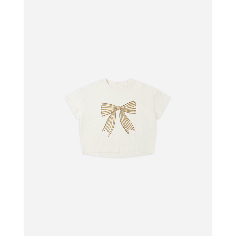 Boxy Tee || Bow|3-6M|6-12M|12-18M|18-24M|2-3Y|4-5Y|6-7Y|8-9Y