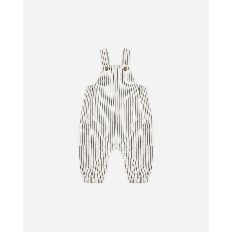 Cargo Baby Overall || Navy Pinstripe