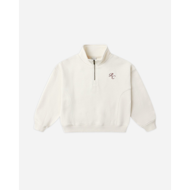 Half Zip Sweatshirt || Natural