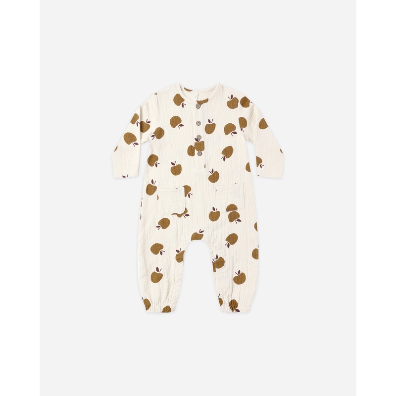 Long Sleeve Woven Jumpsuit || Golden Apples