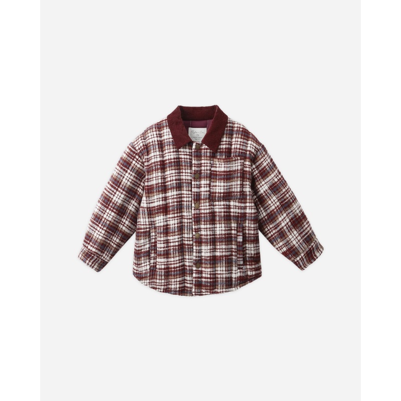 Nashville Quilted Jacket || Burgundy Plaid