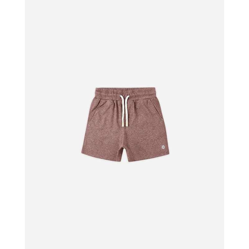 Oceanside Tech Short || Heathered Burgundy