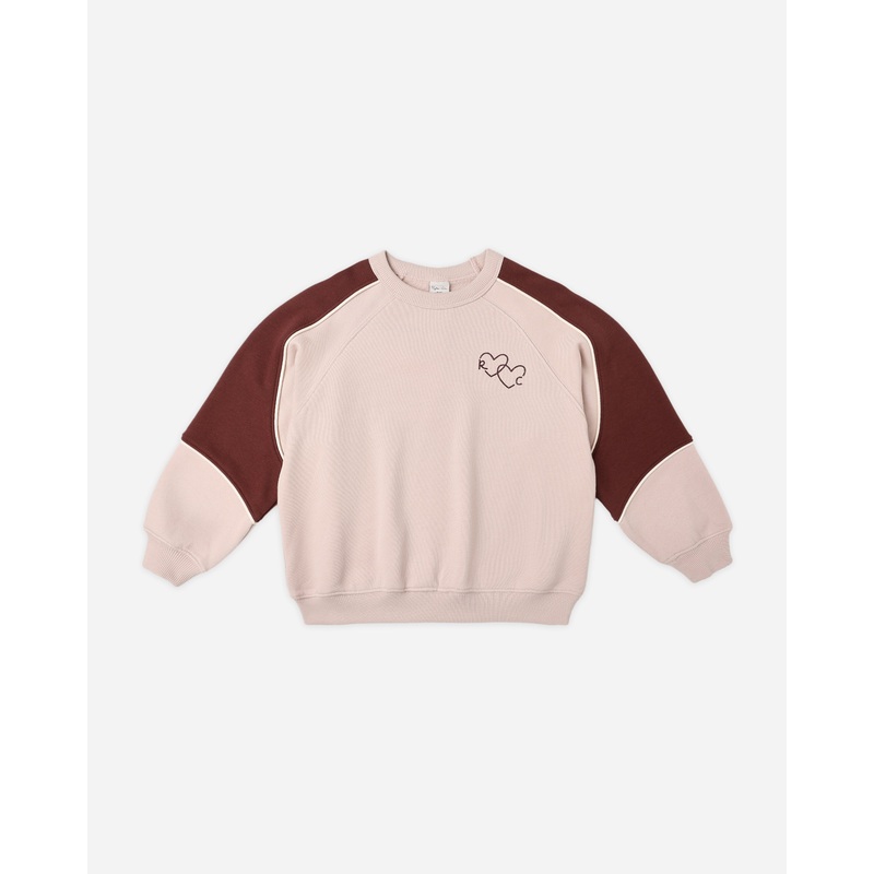 Paneled Sweatshirt || Blush|2-3Y|4-5Y|6-7Y|8-9Y|10-12Y|12-14Y