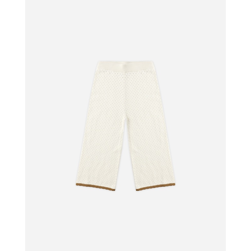Pointelle Knit Pant || Natural