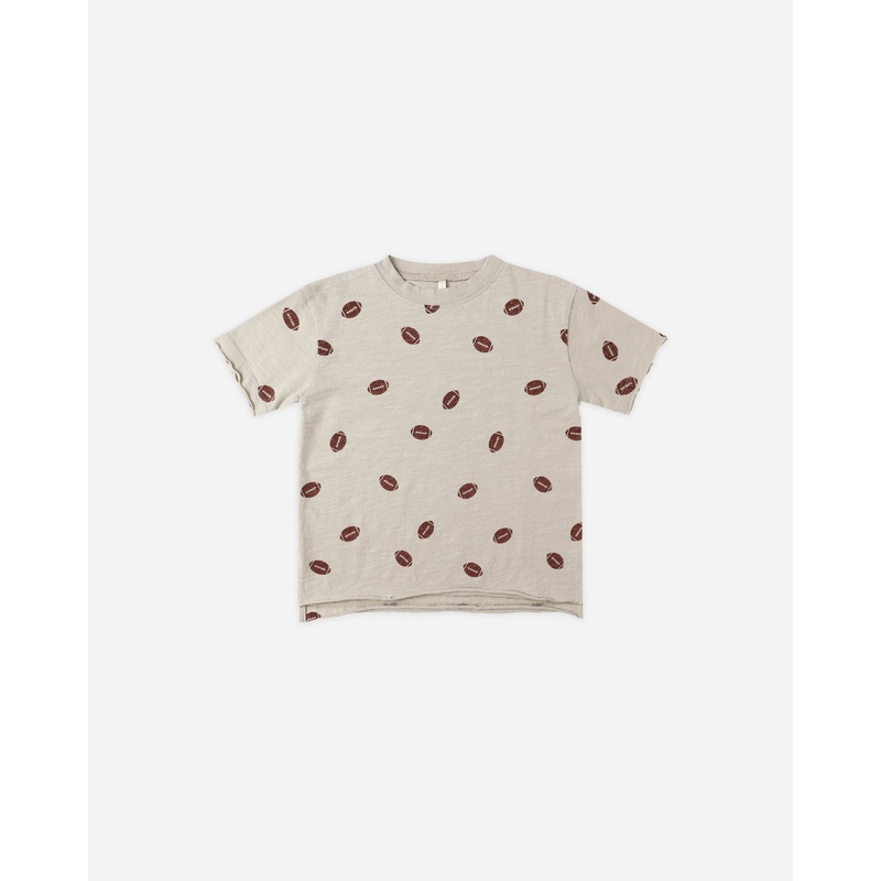 Raw Edge Tee || Footballs|3-6M|6-12M|12-18M|18-24M|2-3Y|4-5Y|6-7Y|8-9Y