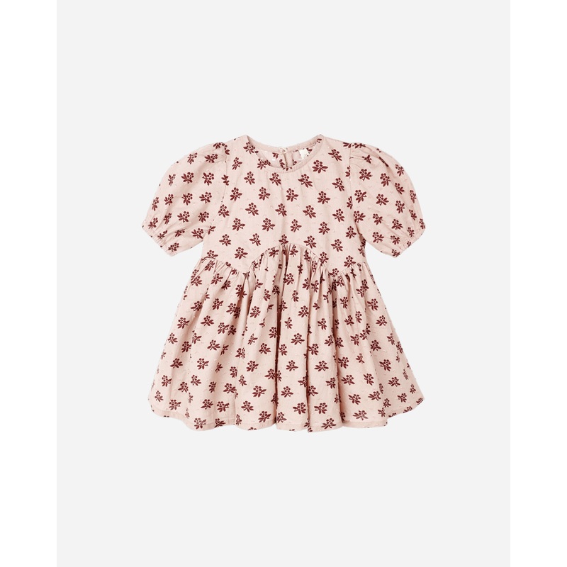 Rose Dress || Blush Fleur|3-6M|6-12M|12-18M|18-24M|2-3Y|4-5Y|6-7Y|8-9Y