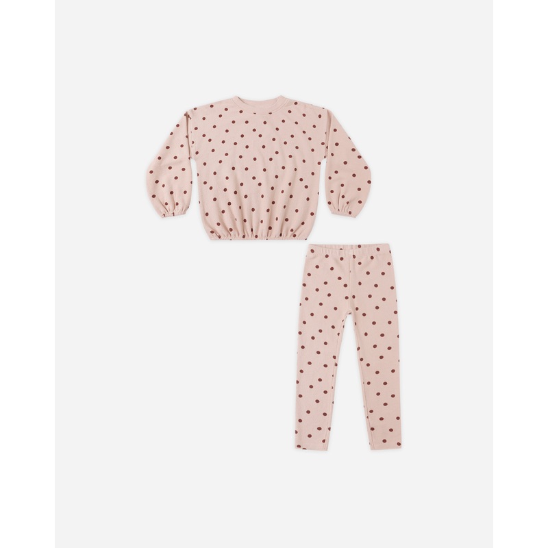 Spongey Knit Set || Polka Dot|0-3M|3-6M|6-12M|12-18M|18-24M|2-3Y|4-5Y|6-7Y|8-9Y