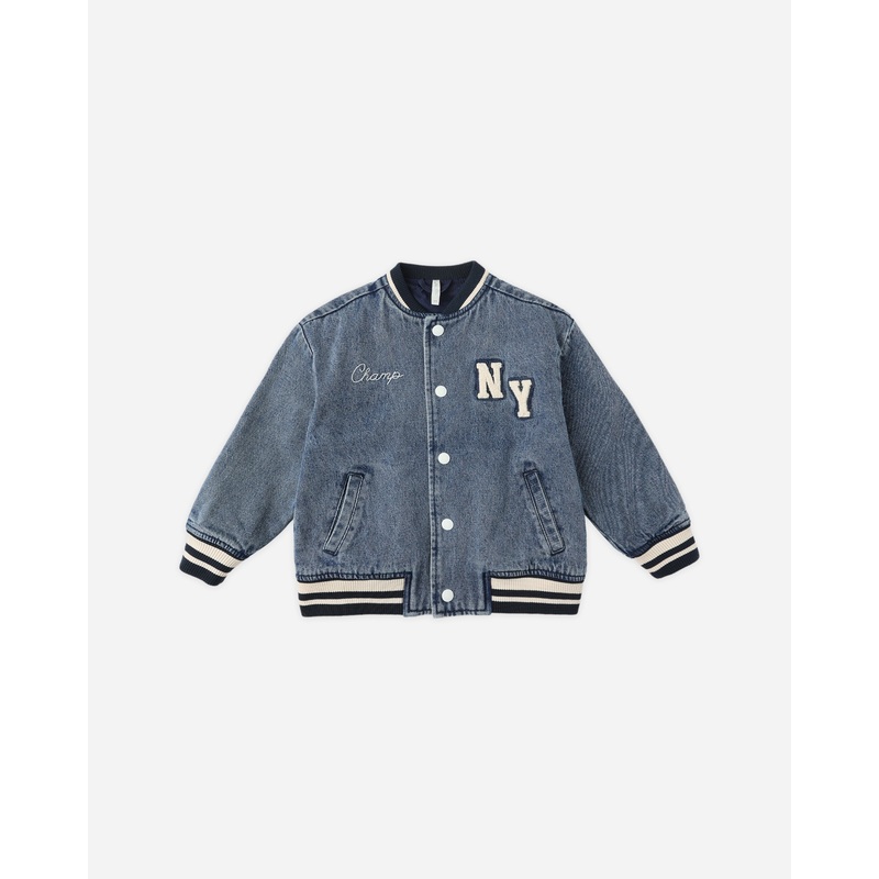 Varsity Jacket || Indigo Denim