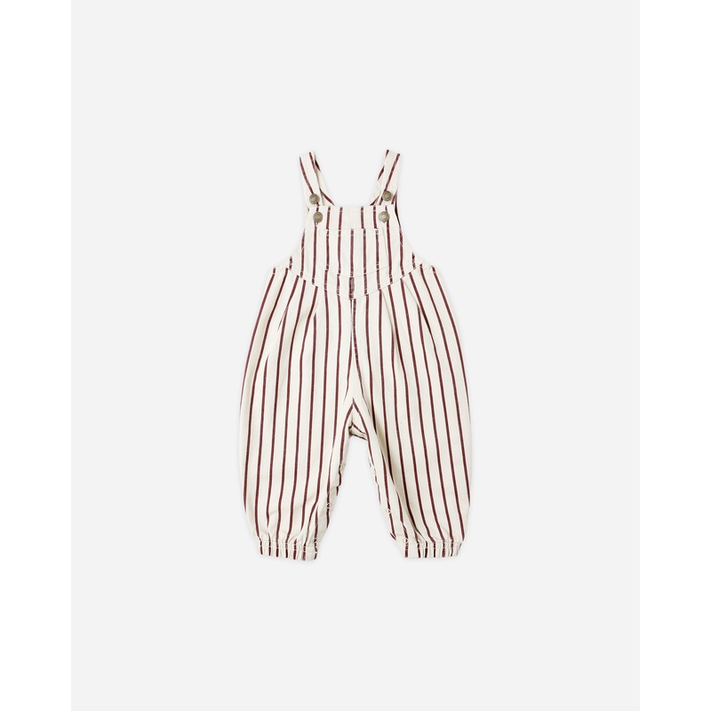 Vintage Overall || Burgundy Stripe