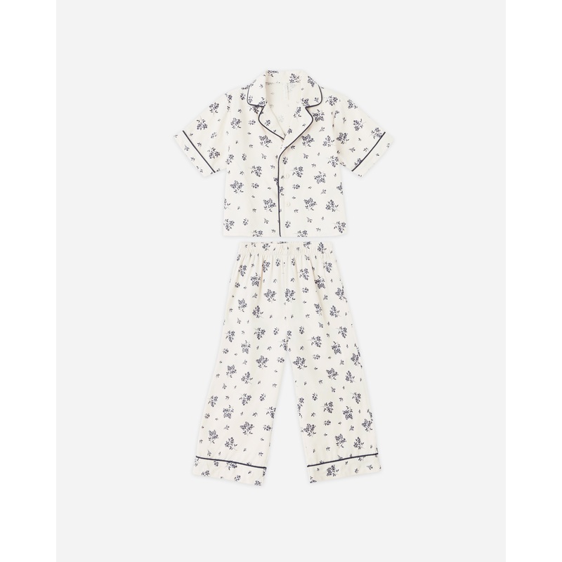 Woven Pajama Set || Blue Floral