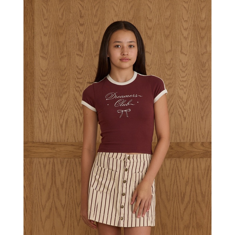 Baby Tee || Burgundy Teen|10Y|12Y|14Y|16Y