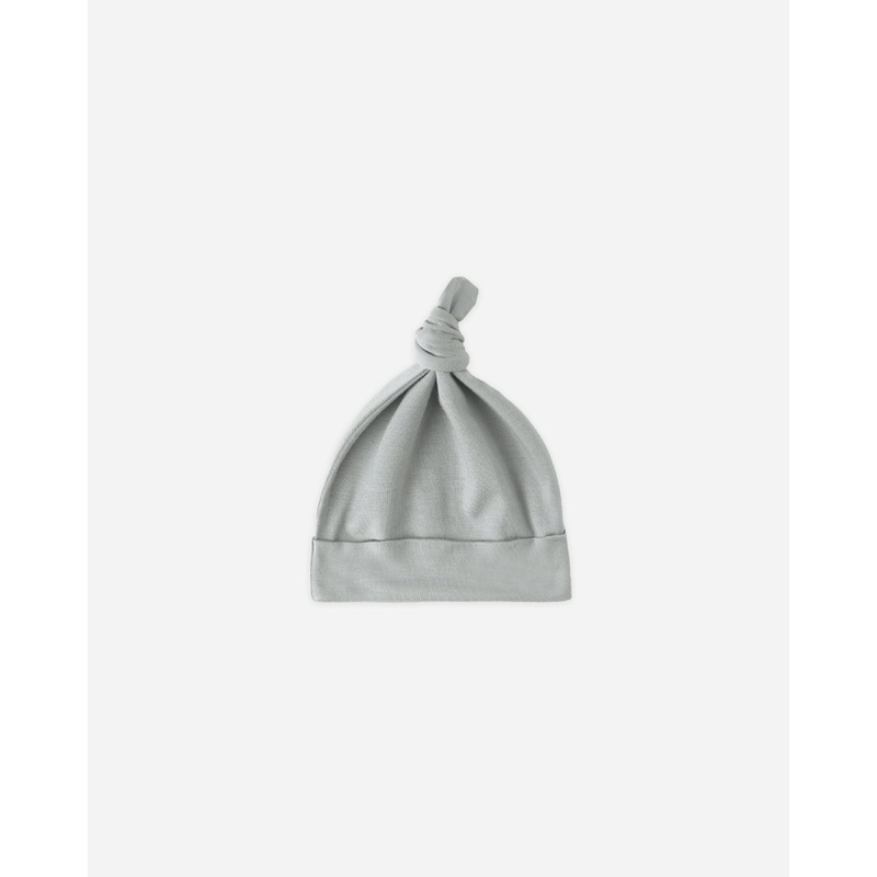 Bamboo Knotted Baby Hat || Steel Blue