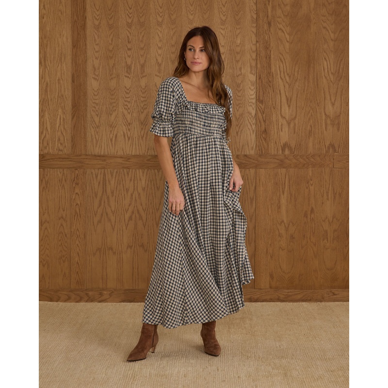 Birdie Dress | Navy Check|XS|S|M|L|XL