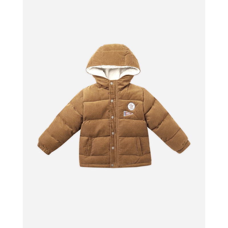 Cord Puffer Jacket || Golden|2-3Y|4-5Y|6-7Y|8-9Y