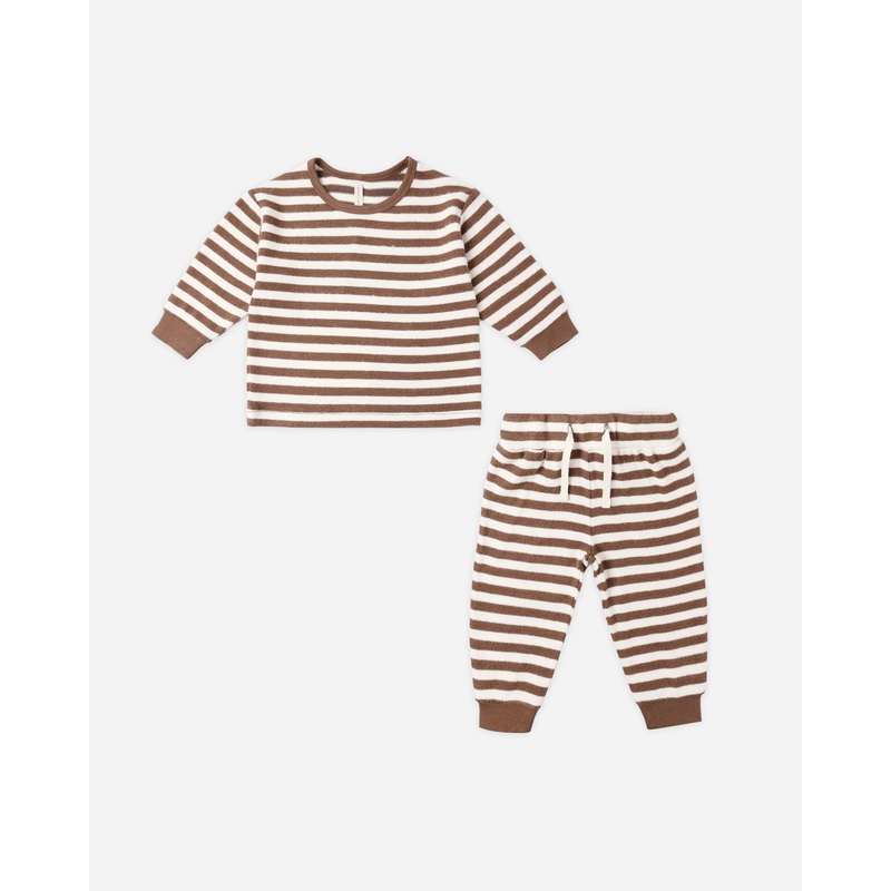Cozy Set || Cedar Stripe|0-3M|3-6M|6-12M|12-18M|18-24M|2-3Y|4-5Y