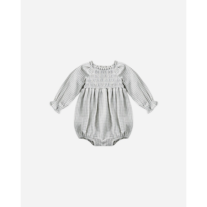 Eden Romper || Blue Gingham|0-3M|3-6M|6-12M|12-18M|18-24M|2-3Y