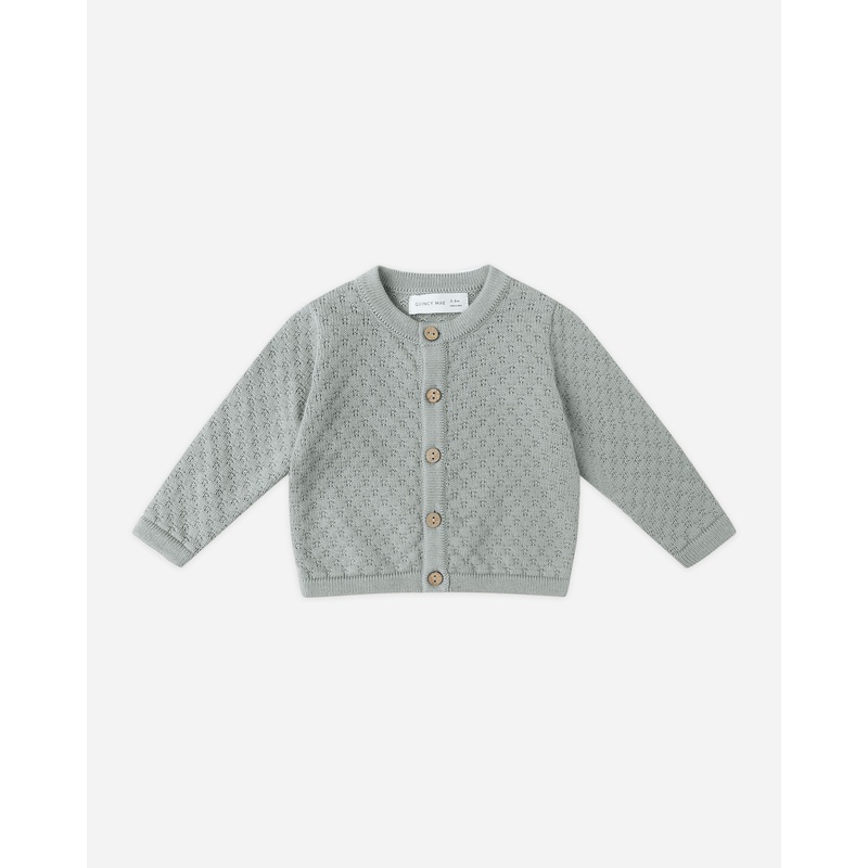 Knit Cardigan || Steel Blue|0-3M|3-6M|6-12M|12-18M|18-24M|2-3Y|4-5Y