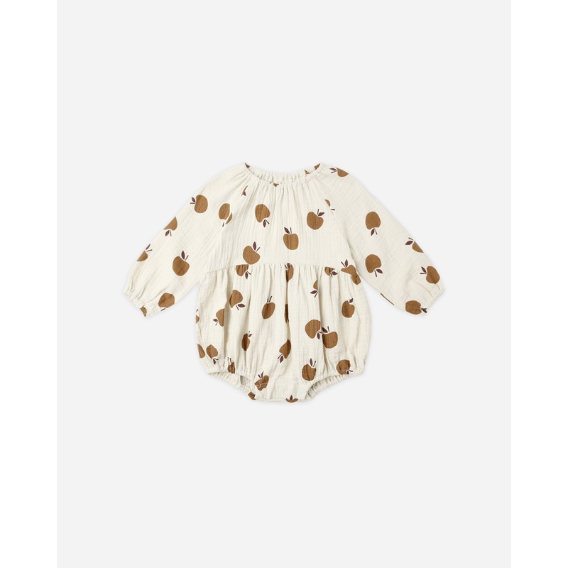 Long Sleeve Bubble Romper || Golden Apples