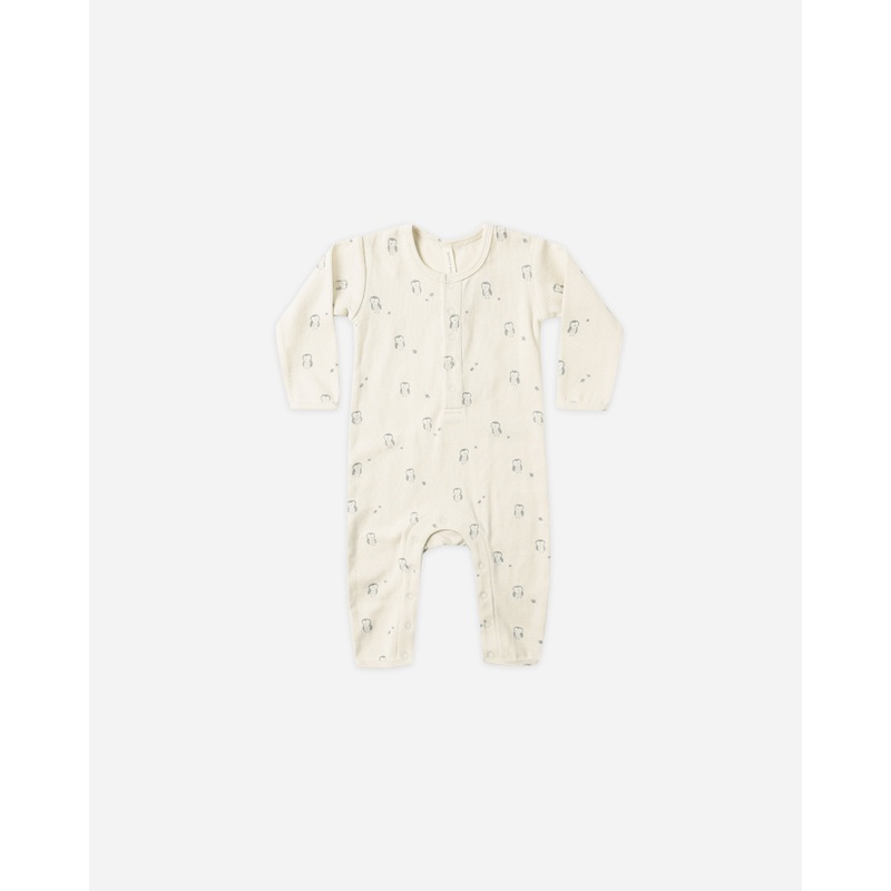 Ribbed Baby Jumpsuit || Owls|0-3M|3-6M|6-12M|12-18M|18-24M|2-3Y