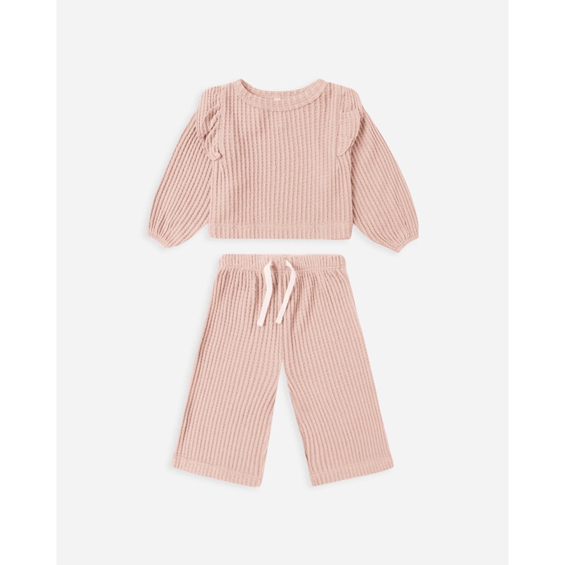 Ruffle Cozy Set || Rose|0-3M|6-12M|12-18M|18-24M|2-3Y|4-5Y