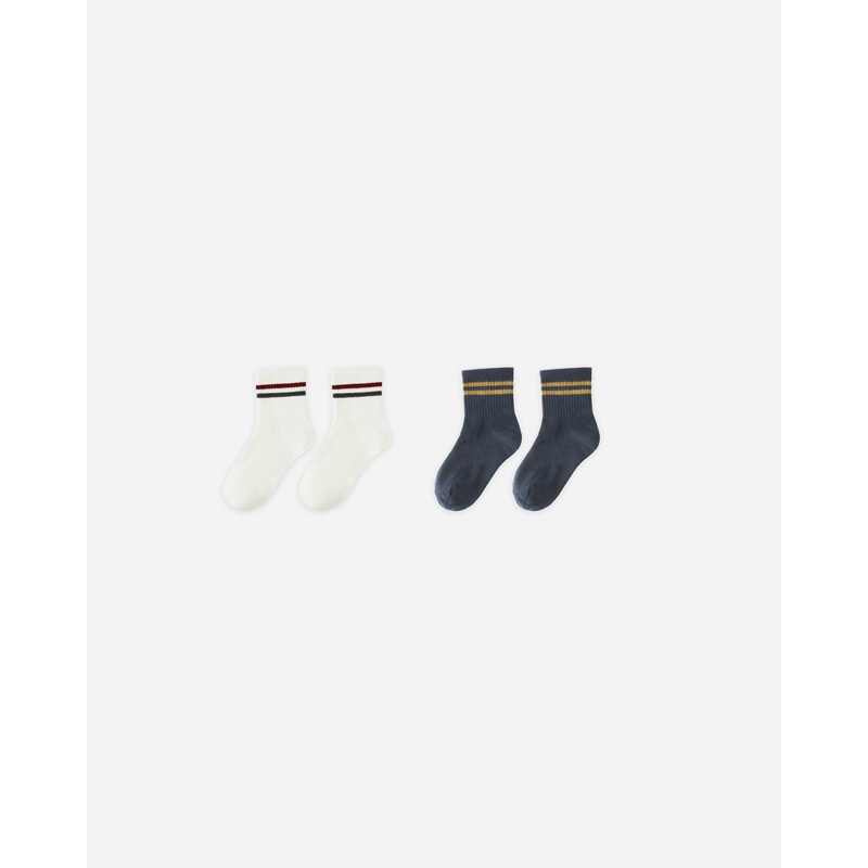 Stripe Socks, 2-pack | Ivory, Navy