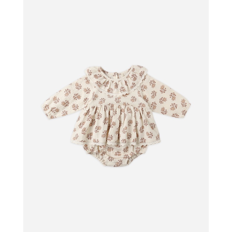 Thalia Romper || Daylily|0-3M|3-6M|6-12M|12-18M|18-24M|2-3Y