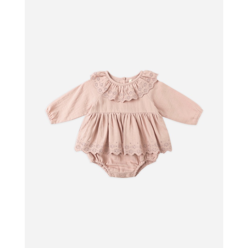 Thalia Romper || Rose|0-3M|3-6M|6-12M|12-18M|18-24M|2-3Y
