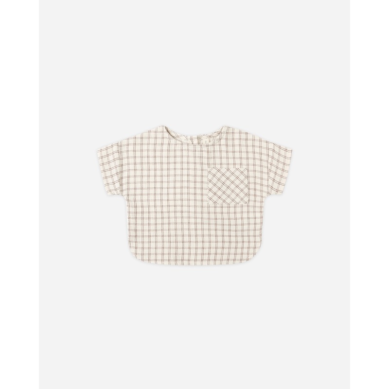 Woven Boxy Top || Cedar Check|0-3M|3-6M|6-12M|12-18M|18-24M|2-3Y|4-5Y