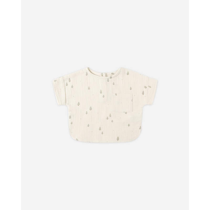 Woven Boxy Top || Trees|0-3M|3-6M|6-12M|12-18M|18-24M|2-3Y|4-5Y
