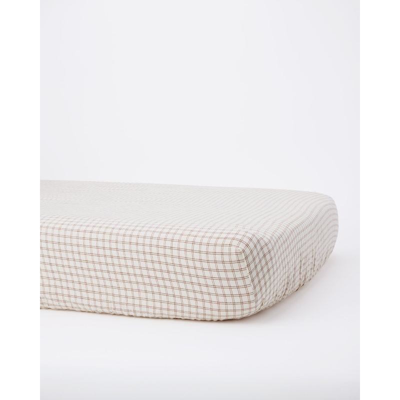 Woven Crib Sheet || Cedar Check