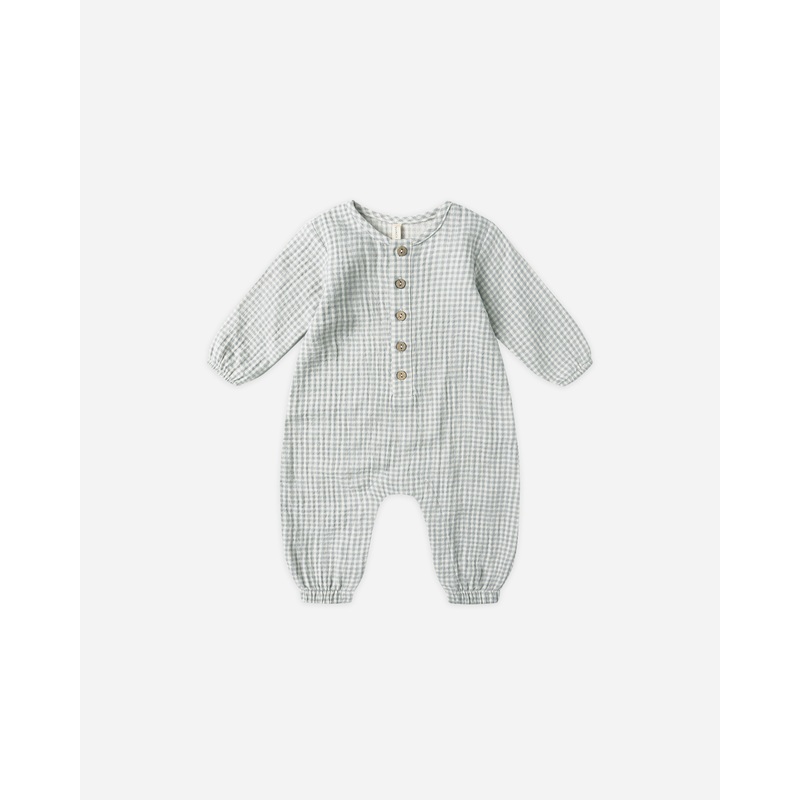 Woven Jumpsuit || Blue Gingham