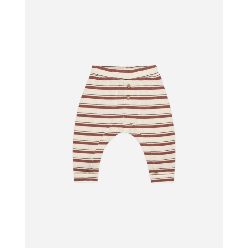 Baby Cru Pant || Brick Stripe|Color|0-3M|3-6M|6-12M|12-18M|18-24M|2-3Y