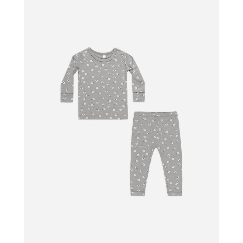 Bamboo Pajama Set || Blue Ditsy