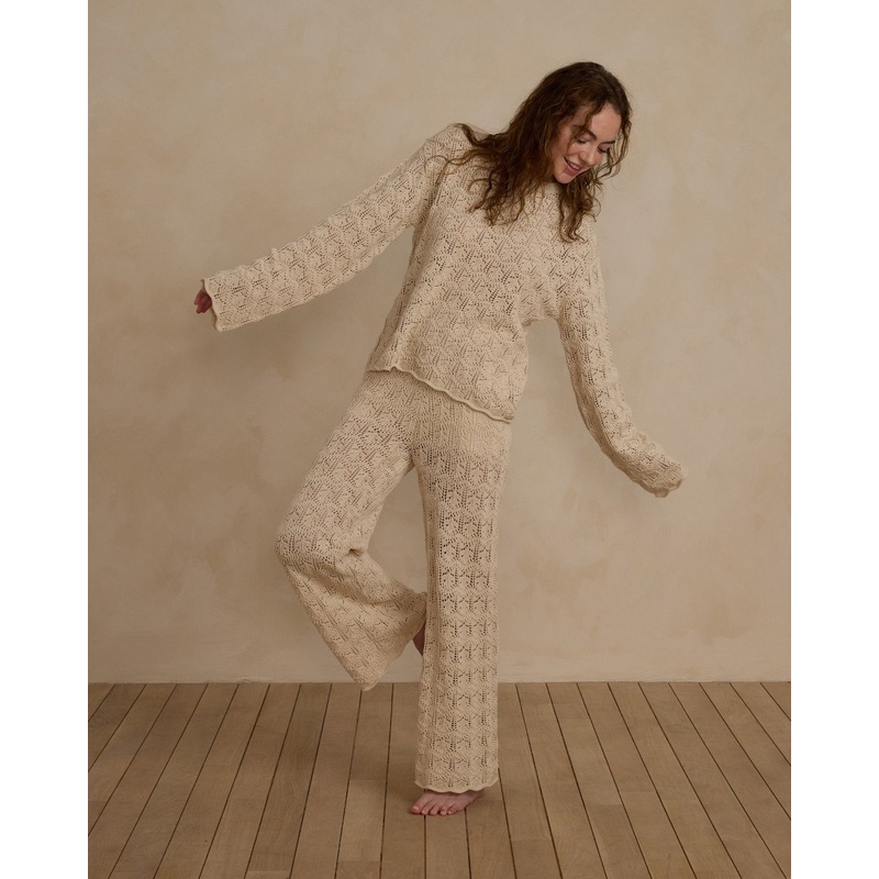 Crochet Knit Pant | Natural|Color|XS|S|M|L|XL