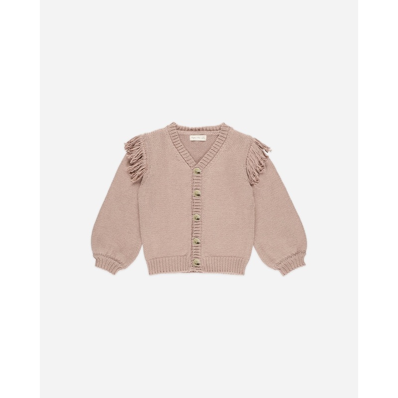 Fringe Cardigan || Rose|Color|6-12M|12-18M|18-24M|2-3Y|4-5Y|6-7Y|8-9Y|10-12Y