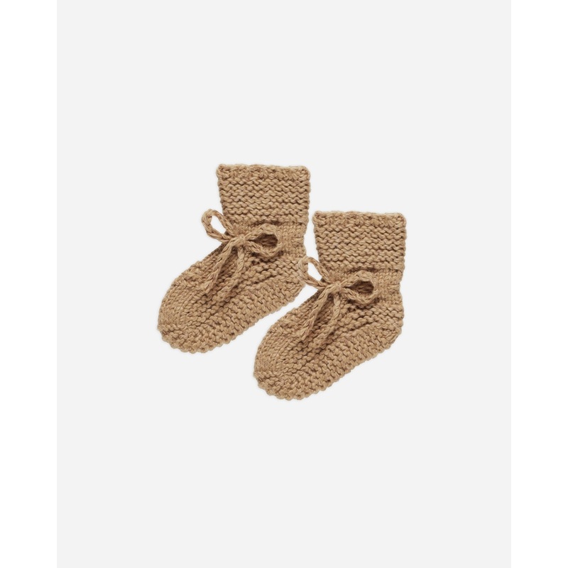 Knit Booties || Speckled Golden