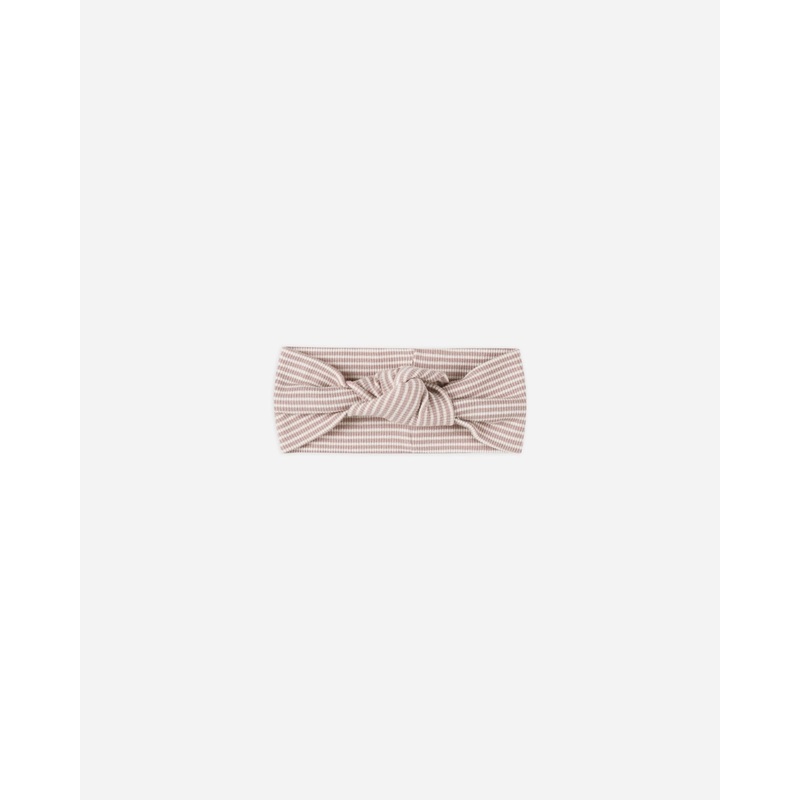 Knotted Headband || Mauve Stripe