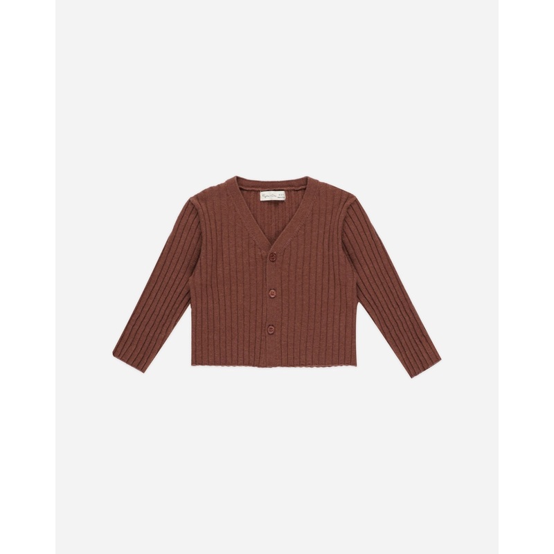 Long Sleeve Knit Button Top || Brick