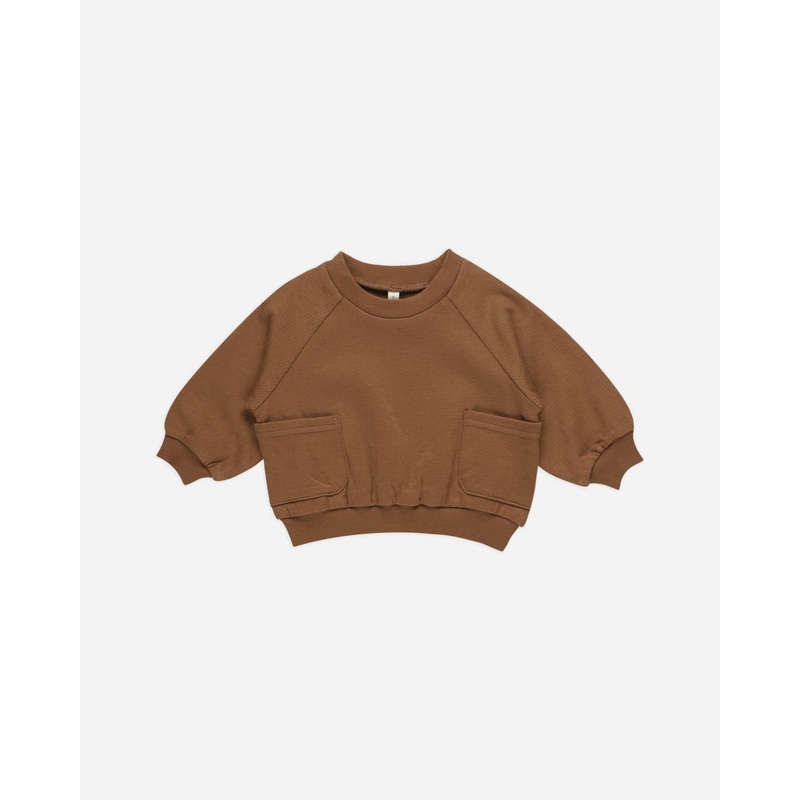 Pocket Sweatshirt || Cinnamon|Color|0-3M|3-6M|6-12M|12-18M|18-24M|2-3Y|4-5Y