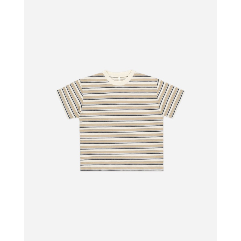 Relaxed Tee || Blue Vintage Stripe