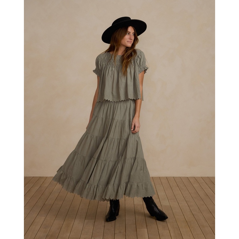 Ruffle Tiered Midi Skirt | Laurel