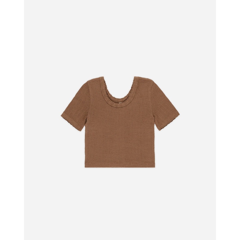 Scallop Tee || Saddle|Color|2-3Y|4-5Y|6-7Y|8-9Y|10-12Y
