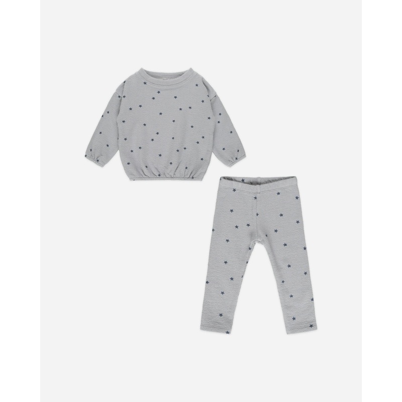 Spongey Knit Set || Blue Stars