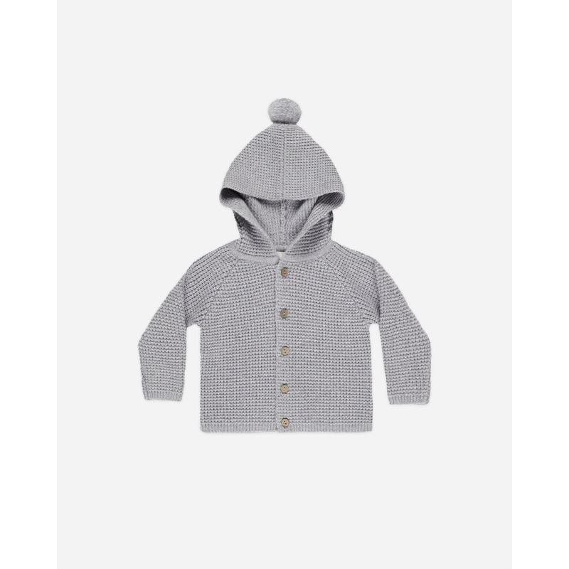 Tassel Cardigan || Dusty Blue|Color|0-3M|3-6M|6-12M|12-18M|18-24M|2-3Y