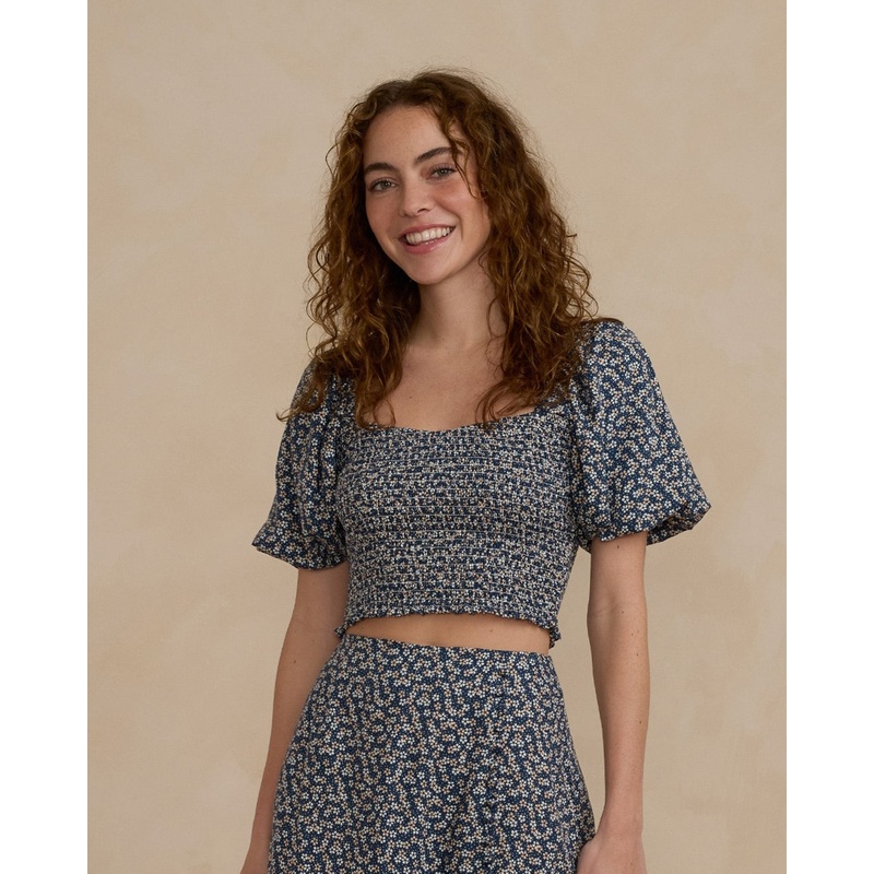 Trixie Top | Blue Floral|Color|XS|S|M|L|XL