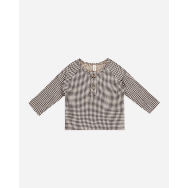 Zion Shirt || Indigo Gingham|Color|0-3M|3-6M|6-12M|12-18M|18-24M|2-3Y|4-5Y