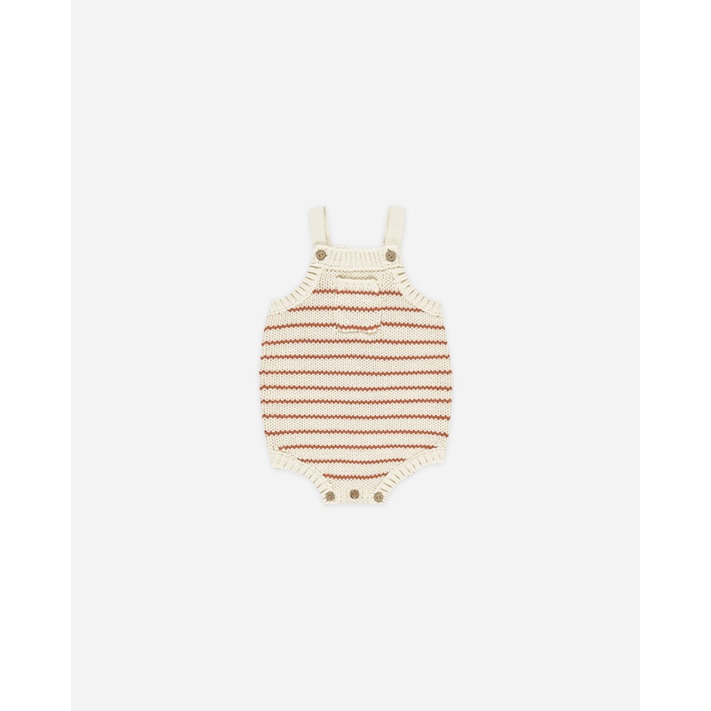 Ashton Knit Romper || Poppy Stripe