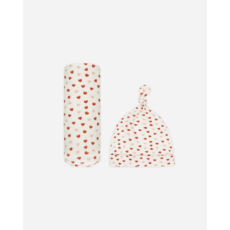 Bamboo Swaddle & Knotted Hat || Mon Amour