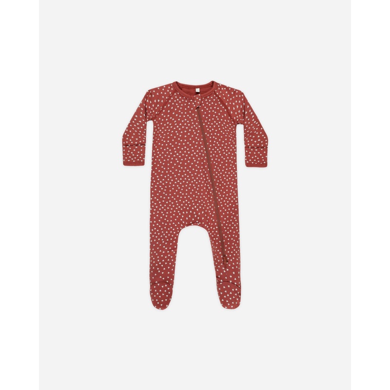 Bamboo Zip Footie || Tiny Hearts