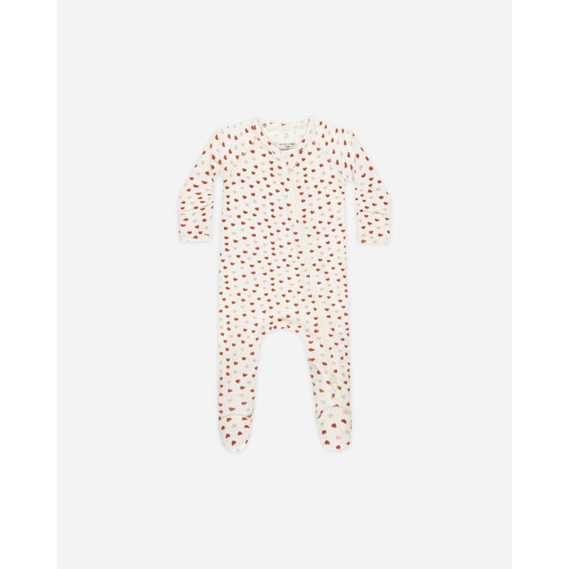 Bamboo Zip Footie || Valentines